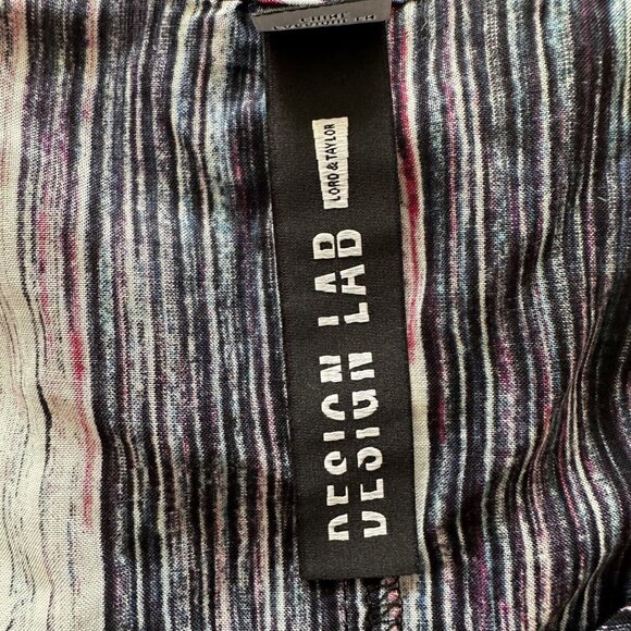 Lord & Taylor Design Lab Cold Shoulder Cinched Waist Mini Dress Multi Color LG - Picture 6 of 7